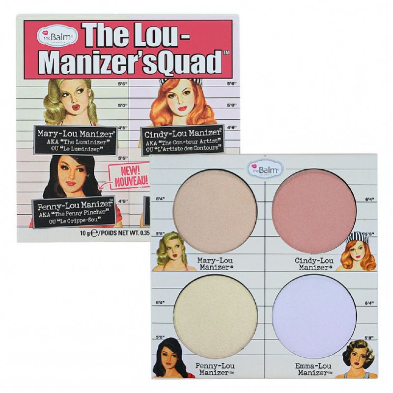 the Balm The Lou Manizer Squad paleta rozświetlaczy 10g